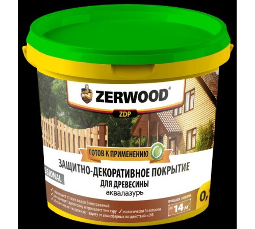 ДЗС ZERWOOD ZDP Аквалазурь Белый - Надежная Краска для Ваших Стен, 2.5 кг