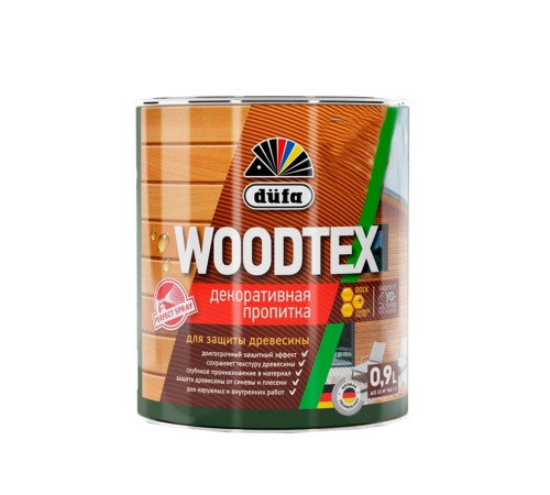 Пропитка декоративная для защиты древесины алкидная Dufa Woodtex дуб 0,9 л.