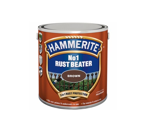 Грунт для черных металлов антикоррозийный Hammerite Rust Beater коричневый 2,5 л