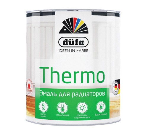 Эмаль для радиаторов Dufa Retail Thermo глянцевая белая 750 мл.