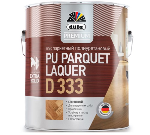 Лак паркетный полиуретановый Dufa Premium PU Parquet Laquer D333 глянцевый 0,75 л.