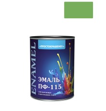 Эмаль ПФ-115 универсальная алкидная Простокрашено ярко-зеленая 1,8 кг