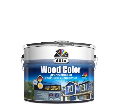 Кроющий антисептик Dufa Wood Color лунная ночь 9 л