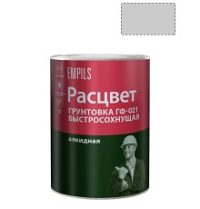 Грунт ГФ-021 по металлу и дереву алкидный быстросохнущий Расцвет серый 1 кг.