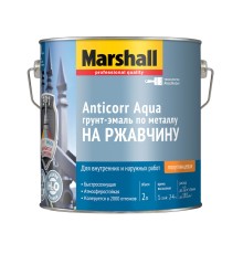 Грунт-эмаль на ржавчину на водной основе Marshall Anticorr Aqua полуглянцевая база BW 2 л.