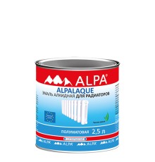 Эмаль для радиаторов Alpa Alpalaque полуматвая белая 2,5 л.