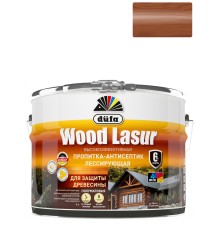 Пропитка лессирующая для защиты древесины Dufa Wood Lazur красное дерево 9 л