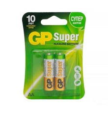 Батарейки алкалиновые GP Super Alkaline 15А АA-2 шт. на блистере