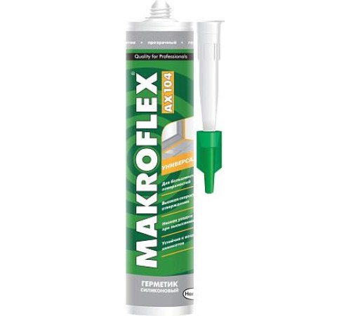 МАКРОФЛЕКС/Makroflex AX104 герметик силиконовый универсальный бесцветный (0,29л) 2005219/2670539