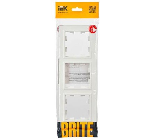 BRITE Рамка 3-м BRITE РУ-3-БрБ бел. IEK BR-M32-K01