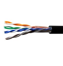 Витая пара неэкранированная U/UTP кат.5e 4x2x0,46 (24 AWG) PE Черная одножильная внешняя 01-0335-1 SUPRLAN Median