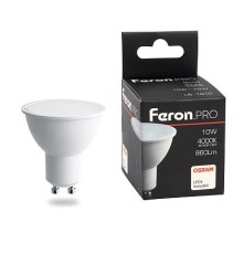 Лампа светодиодная  10Вт GU10 MR16 4000K 860Лм матовая 230В Рефлектор LED OSRAM 38162 Feron Pro