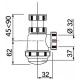 Сифон 1 1/4*32мм для биде и умывальников SP3178  WIRQUIN