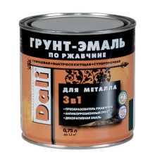 Эмаль по ржавчине DALI ЗЕЛЕНЫЙ МОХ RAL 6005, 0,75л, Рогнеда