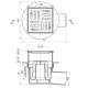 ТраКт горизонтальный с выпуском 50 мм и пластиковой решеткой 10x10 (TA5604) с доставкой по России