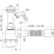 Сифон Ани Грот 1 1/2*40 с отверстием со средней длиной гибкого переходника 40/50 (А2010) с доставкой по России