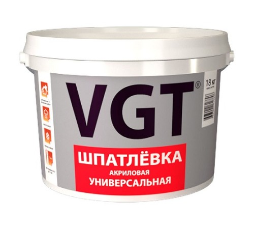 Шпаклевка ВГТ вн/нар работ акрил 18кг/44