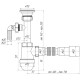 Сифон Ани 1 1/2*40 с отв. ст/м и  гибкой трубой 40*40/50 (C0315)
