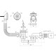 Сифон Ани для ванны с выпуском и переливом плоский 1 1/2* c г/тр 40*50 (Е055)