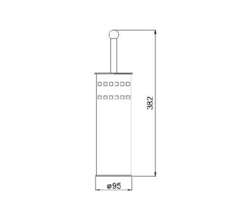 Напольный ершик из нержавеющей стали с хромированным покрытием POTATO P321-1 с доставкой по России