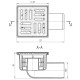 Трап горизонтальный с выпуском 50 мм и нержавеющей решеткой 10*10 СУХОЙ ЗАТВОР TQ5102 с доставкой по России