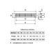 Решетка вентиляционная ДП фланец 420*73 переточная 450*91 пластик ERA с доставкой по России