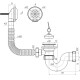 Сифон Ани для ванны с выпуском и переливом 1 1/2* (Е150)