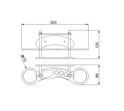 Держатель для зубных щеток со стаканом стекло POTATO P311