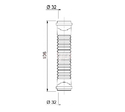 Соединение гофрированное MAGICOUDE d32 мм PUSH-FIT*