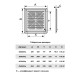 Регулируемая вентиляционная решетка AIRVENT жалюзи 281*281 из пластика ERA с доставкой по России