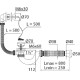 Сифон МИНИ Элит для ванн с нерж. чашкой Ø70 гофротрубой L800 1½ х40/50 VIRPLAST