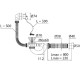 Сифон МИНИ Элит для ванн с нерж. чашкой Ø70 гофротрубой L800 1½ х40/50 VIRPLAST