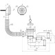 Сифон Ани для ванны с выпуском и переливом  регулир.1 1/2* (Е250)
