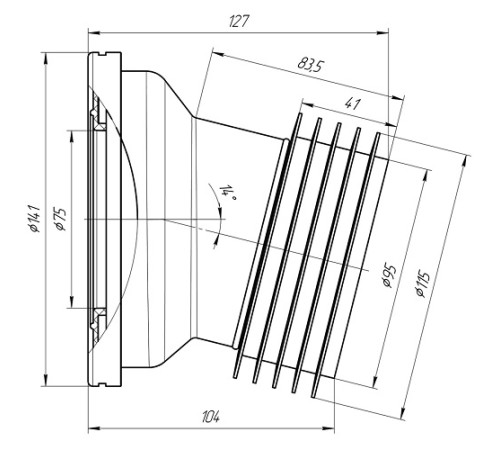 Труба фановая 110*22 короткая (W2228)