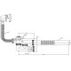 Универсалный сифон для ванн полуавтомат L700 с переливом L320 11/2 х40 (гофротруба) VIRPLAST с доставкой по России