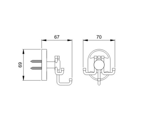 Крючок тройной POTATO P2905-3