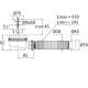 Сифон Элит для душ. поддона с нерж.чашкой Ø70мм и гофротрубой L650мм 11/2 х40/50 VIRPLAST