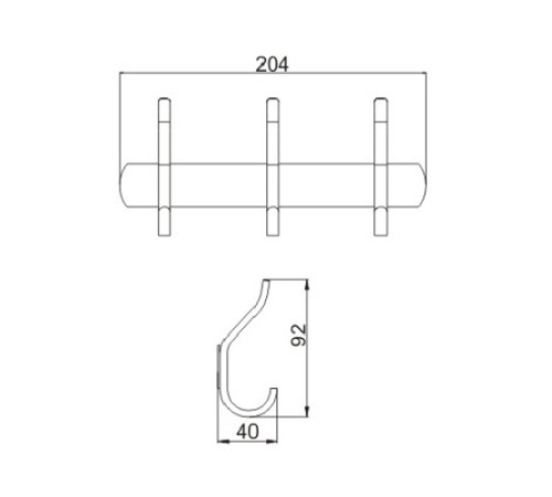 Держатель полотенец 3 кр. POTATO P143-3