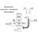 Выпуск Элит с нерж. чашкой Ø114мм и прямоуг.переливом L300мм 3 1/2 VIRPLAST