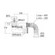 Сифон Универсал для душ. поддона с нерж.чашкой Ø70 и гофротрубой L800мм 11/2 х 40/50 VIRPLAST
