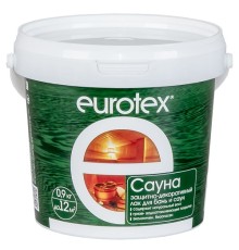 Лак для бань и саун "Eurotex-Сауна" для защиты древесины 0,9 кг Рогнеда