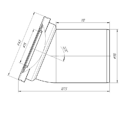 Труба фановая 110*22,5º (W2220)